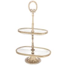 Barokk stílusú süteményes kínálóállvány, Arany