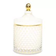 Arannyal díszített üvegdoboz, Krém