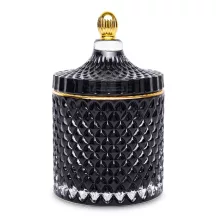 Arannyal díszített üvegdoboz, Fekete