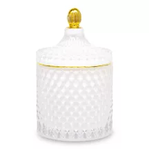 Arannyal díszített üvegdoboz, Fehér