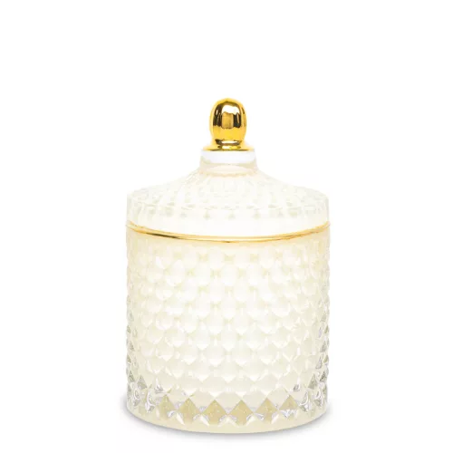 Arannyal díszített üvegdoboz, Krém