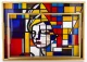 Artist színes mintás tálca szett, Szürke
