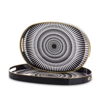 Geometric tálca szett, Fekete