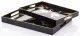 Art Deco kínálótálca szett, Fekete