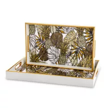 Trópusi tálca szett, Fehér