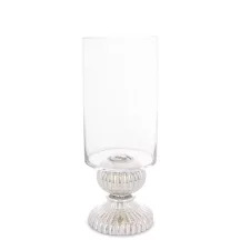 Ezüstös üveg váza, Átlátszó