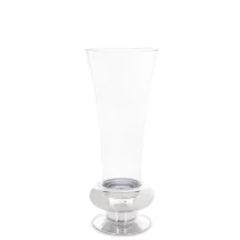 Üveg váza ezüst talppal, Átlátszó