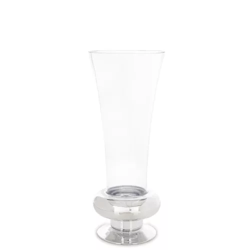 Üveg váza ezüst talppal, Átlátszó