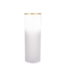 Üveg váza arany szegéllyel, Fehér