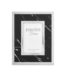 Asztali képkeret fekete paszpartuval, Ezüst