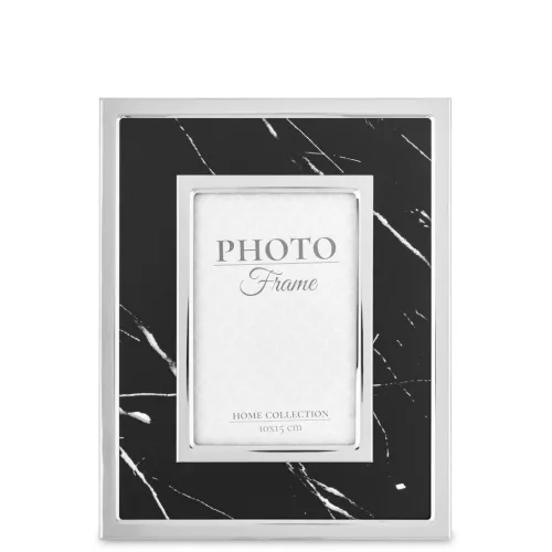 Asztali képkeret fekete paszpartuval, Ezüst