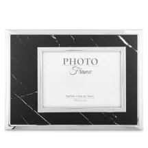 Asztali képkeret fekete paszpartuval, Ezüst