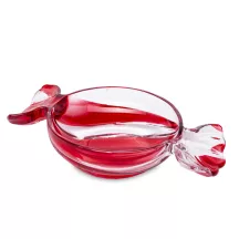 Cukorka formájú kínálótálka, Piros