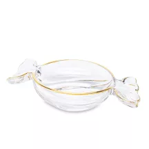 Cukorka formájú kínálótálka, Arany