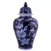 Amfora kerámia tároló, Sötétkék