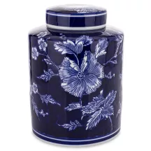 Amfora kerámia tároló, Sötétkék