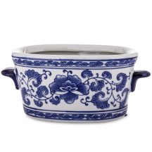 Mintás kerámia tál, Kék