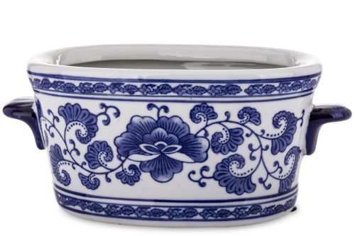 Mintás kerámia tál, Kék