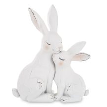 Vintage nyuszi dísz, Fehér