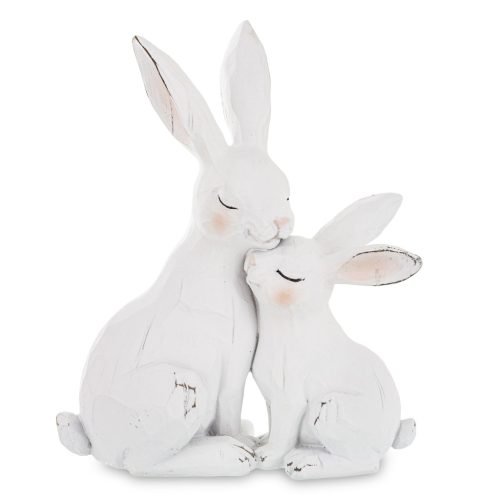 Vintage nyuszi dísz, Fehér