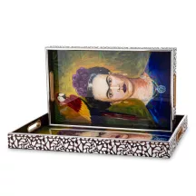 Frida Kahlo tálca szett, Fehér