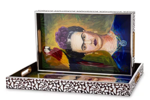 Frida Kahlo tálca szett, Fehér