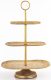 3 szintes süteményes kínálóállvány, Arany