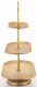 3 szintes süteményes kínálóállvány, Arany