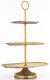 3 szintes süteményes kínálóállvány, Arany