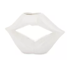 Ajak formájú váza, Fehér