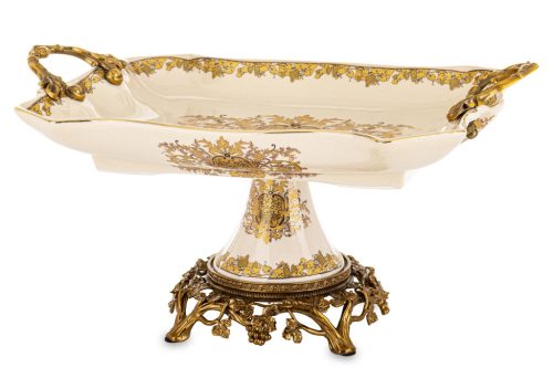 Barokk stílusú kínálótál, Bézs