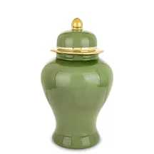 Goldie amfora kerámia tároló, Zöld