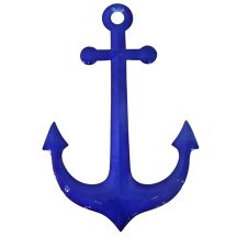 Horgony fali dekoráció, Kék