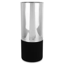 Ezüstös üveg váza, Fekete