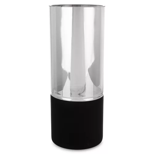 Ezüstös üveg váza, Fekete