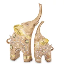 Elefánt család dísz, Barna