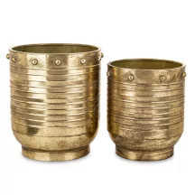 Antikolt hatású kaspó szett, Arany