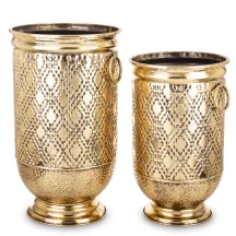 Oriental keleti stílusú virágtartó szett, Arany