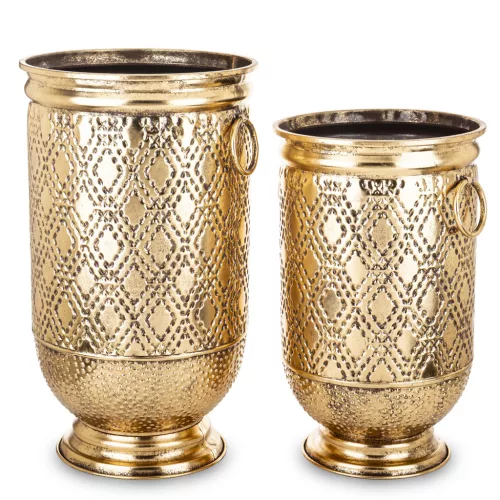 Oriental keleti stílusú virágtartó szett, Arany