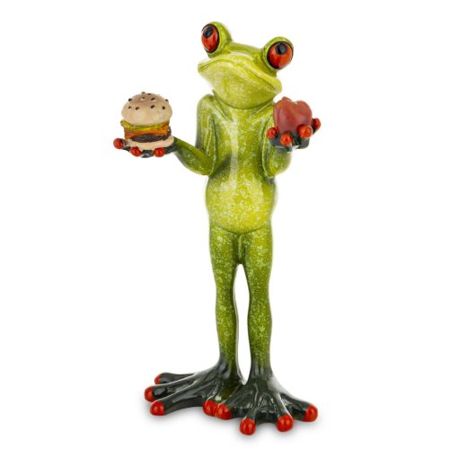 Vicces diétázó béka dísz, Zöld