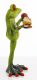 Vicces diétázó béka dísz, Zöld