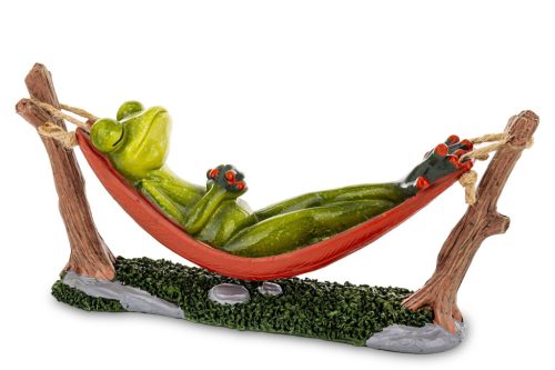 Relaxáló béka dísz, Zöld