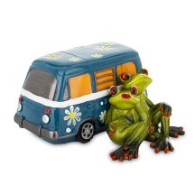 Lakókocsis béka pár dísz, Kék