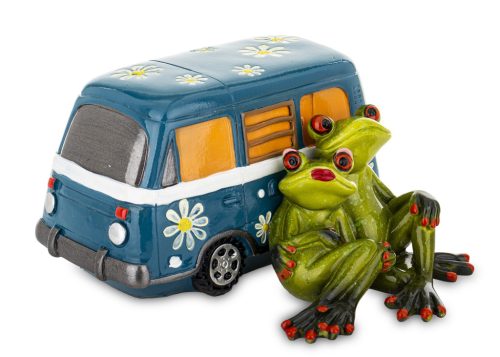 Lakókocsis béka pár dísz, Kék