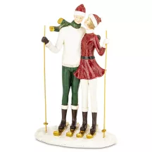 Síelő szerelmes pár szobor, Fehér