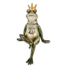 Elegáns békakirály dísz, Zöld