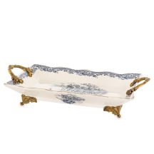 Barokk stílusú kínálótál, Fehér