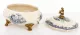 Barokk stílusú kerámia tároló, Fehér