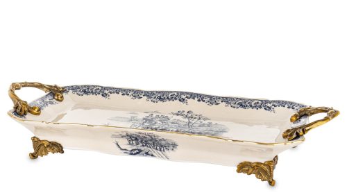 Barokk stílusú kínálótál, Fehér