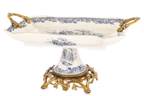 Barokk stílusú kínálótál, Fehér